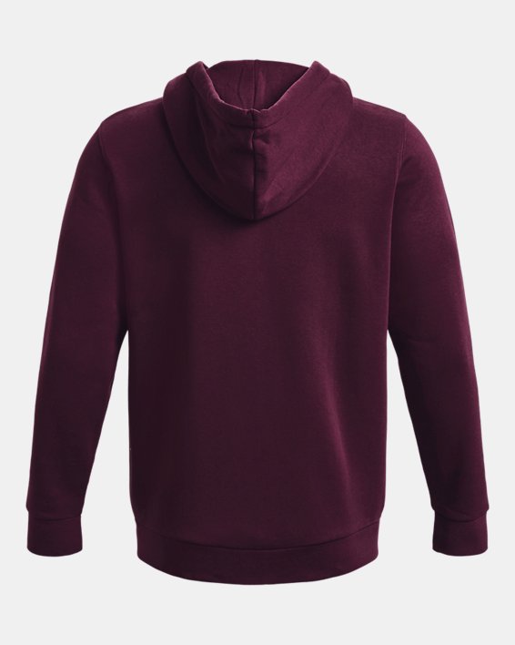 Herren UA Essential Fleece-Hoodie mit durchgehendem Zip, Purple, pdpMainDesktop image number 5